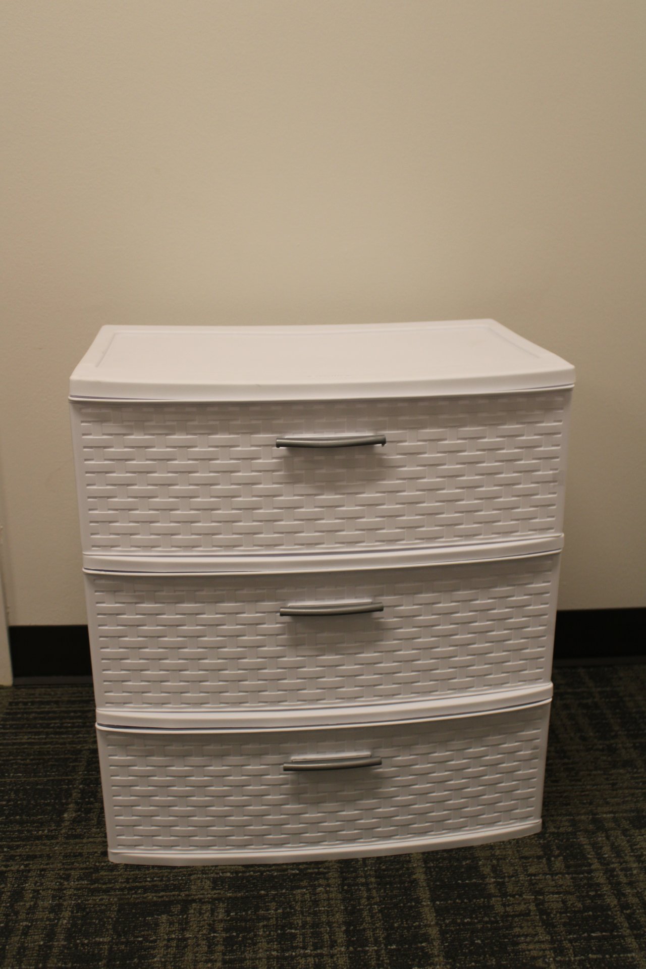 Large white storage cabinet