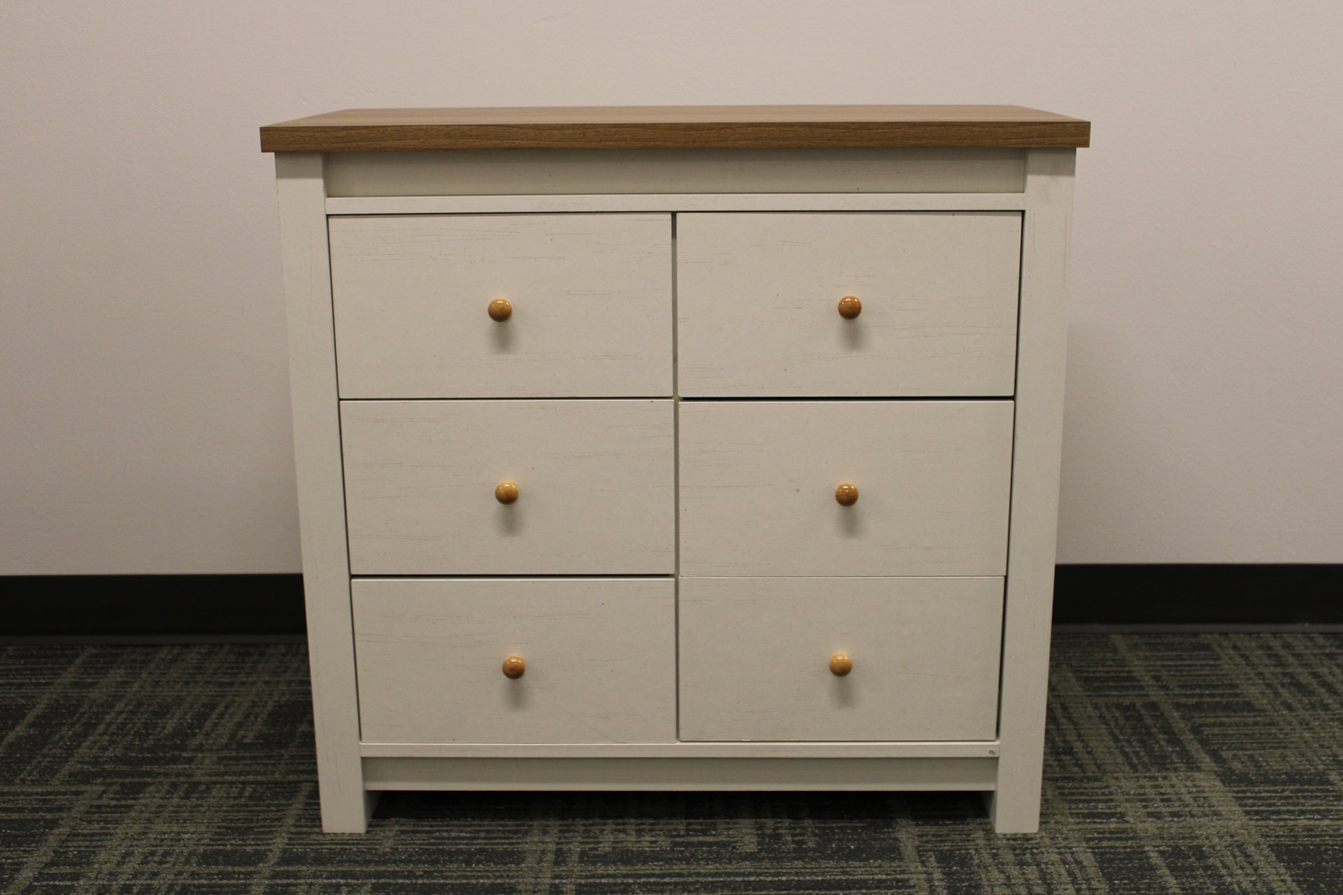 Large wooden dresser with silver handles