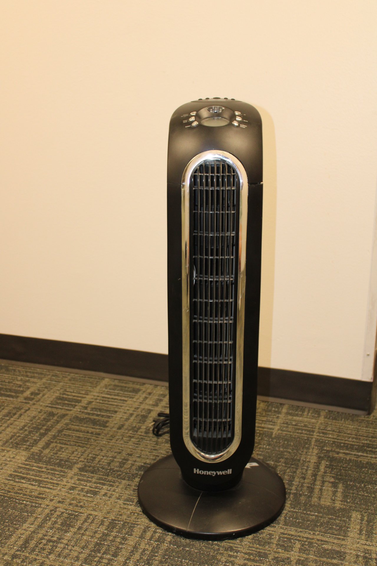 Black large floor fan