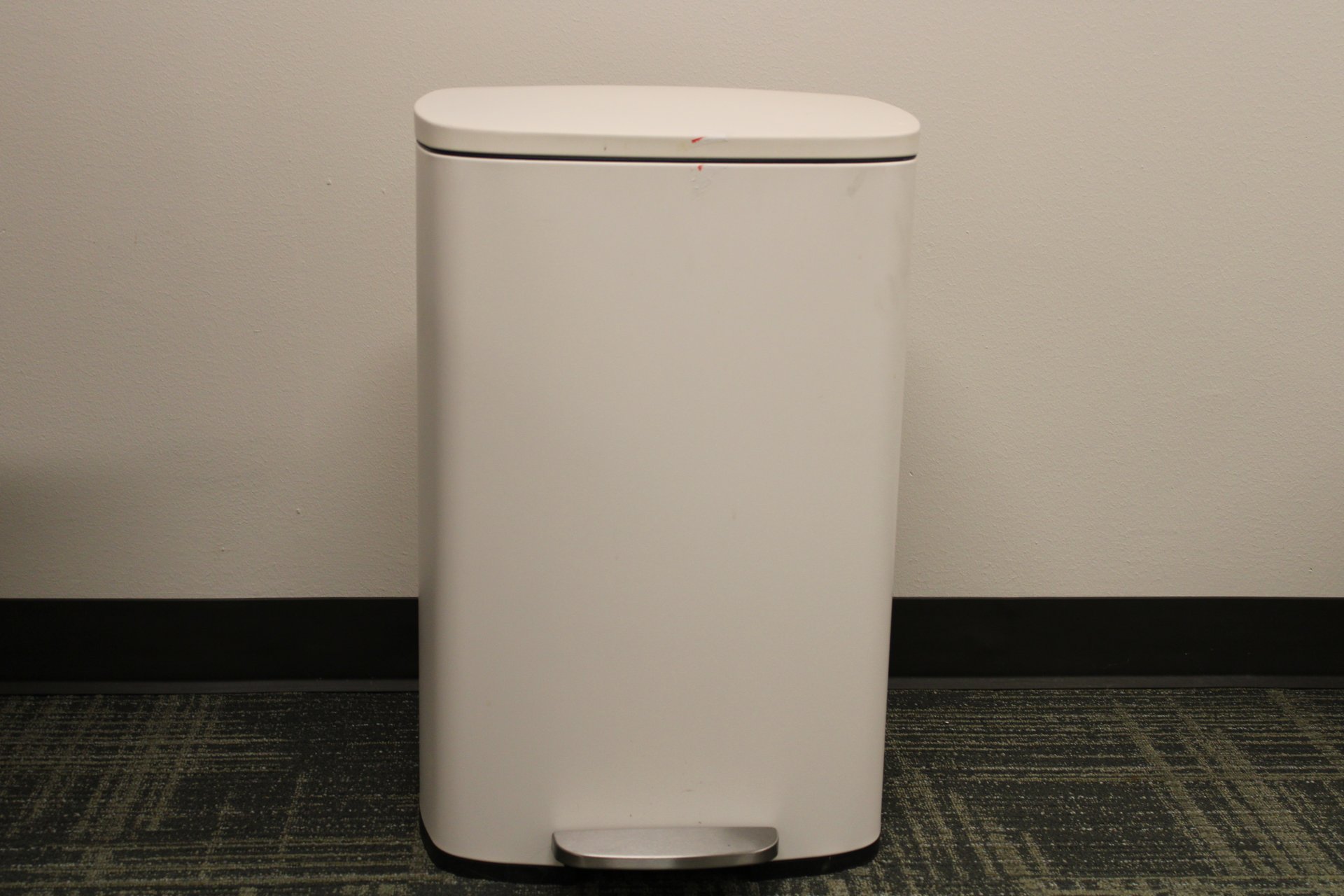 Large white trash can