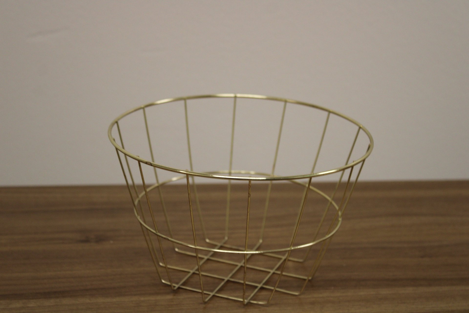 Gold round wire basket